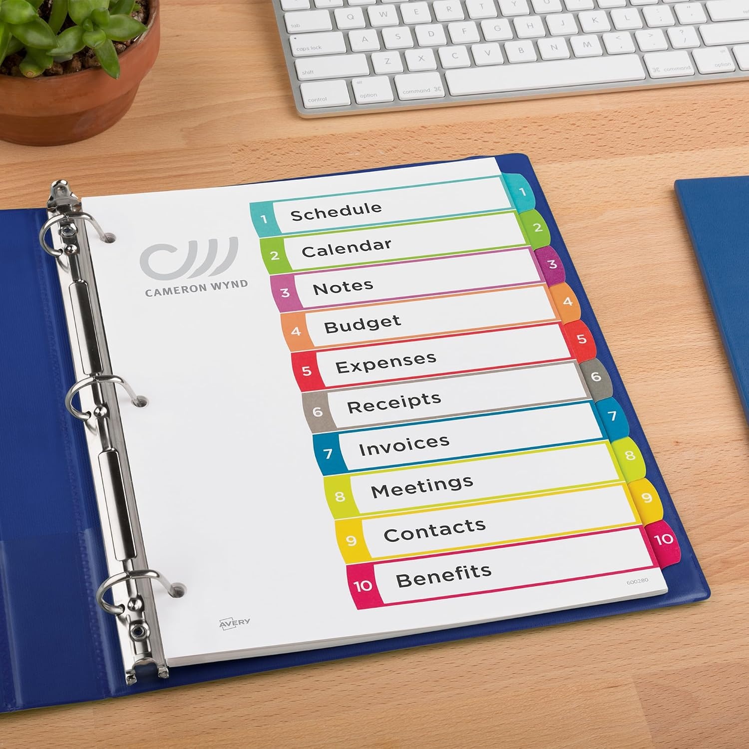 image:imageAvery Dividers for 3 Ring Binders 10 Tabs per Set Customizable Table of Contents Multicolor Arched Tabs Great for Organizing Reports Projects and More 36 Sets of 11842Dividers Pack of 36