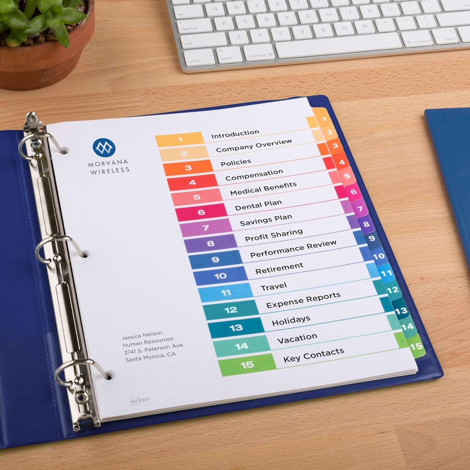 image:imageAvery Dividers for 3 Ring Binders 15 Tabs per Set Customizable Table of Contents Multicolor Tabs Great for Organizing Reports Projects and More 3 Sets of 1107415 tabs