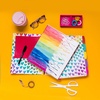 image:imageAvery  Amy Tangerine Designer Collection Binder 1 Inch Round Rings 175Sheet Capacity Watercolor Rainbow 283220