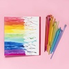 image:imageAvery  Amy Tangerine Designer Collection Binder 1 Inch Round Rings 175Sheet Capacity Watercolor Rainbow 283220