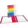 image:imageAvery  Amy Tangerine Designer Collection Binder 1 Inch Round Rings 175Sheet Capacity Watercolor Rainbow 283220