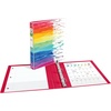 image:imageAvery  Amy Tangerine Designer Collection Binder 1 Inch Round Rings 175Sheet Capacity Watercolor Rainbow 283221