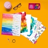 image:imageAvery  Amy Tangerine Designer Collection Binder 1 Inch Round Rings 175Sheet Capacity Watercolor Rainbow 2832215 Pack of 6