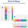 image:imageAvery 10 Tab Dividers for 3 Ring Binders Customizable Table of Contents Multicolor Tabs 24 Sets 1116910 tabs