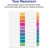 image:imageAvery 10 Tab Dividers for 3 Ring Binders Customizable Table of Contents Multicolor Tabs 24 Sets 1116910 tabs