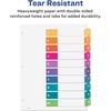 image:imageAvery 10 Tab Dividers for 3 Ring Binders Customizable Table of Contents Multicolor Tabs 6 Sets 1118810 tabs