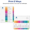 image:imageAvery 10 Tab Dividers for 3 Ring Binders Customizable Table of Contents Multicolor Tabs 6 Sets 1118810 tabs Pack of 8