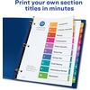 image:imageAvery 10 Tab Dividers for 3 Ring Binders Customizable Table of Contents Multicolor Tabs 6 Sets 1118810 tabs Pack of 8
