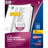 image:imageAvery 131 Dividers for 3 Ring Binders 31 Tabs per Set Customizable Table of Contents Classic White Tabs Great for Organizing Reports Projects and More 11128White