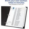 image:imageAvery 131 Dividers for 3 Ring Binders 31 Tabs per Set Customizable Table of Contents Classic White Tabs Great for Organizing Reports Projects and More 11128White
