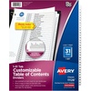 image:imageAvery 131 Dividers for 3 Ring Binders 31 Tabs per Set Customizable Table of Contents Classic White Tabs Great for Organizing Reports Projects and More 11128White