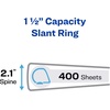 image:imageAvery 15 Ultralast 3 Ring Binder One Touch Slant Ring Holds 85 x 11 Paper 1 White Binder 79714Black