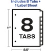 image:imageAvery 3Tab Dividers for 3 Ring Binder Easy Print amp Apply Clear Label Strip Index Maker Customizable White Tabs 25 Sets 114451 Set