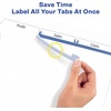 image:imageAvery 3Tab Dividers for 3 Ring Binder Easy Print amp Apply Clear Label Strip Index Maker Customizable White Tabs 25 Sets 114455 Sets