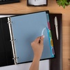 image:imageAvery 5 Tab Plastic Dividers for 3 Ring Binder Easy Print amp Apply Clear Label Strip Index Maker Customizable Multicolor Tabs 5 Sets 11452