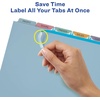 image:imageAvery 5 Tab Plastic Dividers for 3 Ring Binder Easy Print amp Apply Clear Label Strip Index Maker Customizable Multicolor Tabs 5 Sets 11452