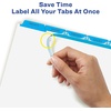 image:imageAvery 8 Tab Dividers for 3 Ring Binder Easy Print amp Apply Clear Label Strip Index Maker Customizable Multicolor Tabs 5 Sets 11419Blue