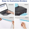 image:imageAvery 8 Tab Dividers for 3 Ring Binder Easy Print amp Apply Clear Label Strip Index Maker Customizable Multicolor Tabs 5 Sets 11419Blue