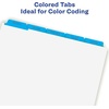 image:imageAvery 8 Tab Dividers for 3 Ring Binder Easy Print amp Apply Clear Label Strip Index Maker Customizable Multicolor Tabs 5 Sets 11419Blue