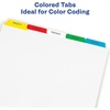 image:imageAvery 8 Tab Dividers for 3 Ring Binder Easy Print amp Apply Clear Label Strip Index Maker Customizable Multicolor Tabs 5 Sets 11419Clear