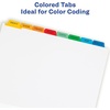 image:imageAvery 8 Tab Dividers for 3 Ring Binder Easy Print amp Apply Clear Label Strip Index Maker Customizable Multicolor Tabs 5 Sets 11419Clear