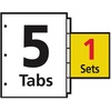 image:imageAvery 8 Tab Dividers for 3 Ring Binder Easy Print amp Apply Clear Label Strip Index Maker Customizable Multicolor Tabs 5 Sets 11419Clear