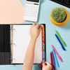 image:imageAvery 8 Tab Dividers for 3 Ring Binder Easy Print amp Apply Clear Label Strip Index Maker Customizable Multicolor Tabs 5 Sets 11419Multicolor