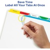 image:imageAvery 8 Tab Dividers for 3 Ring Binder Easy Print amp Apply Clear Label Strip Index Maker Customizable Multicolor Tabs 5 Sets 11419Multicolor