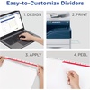 image:imageAvery 8 Tab Dividers for 3 Ring Binder Easy Print amp Apply Clear Label Strip for Copiers Index Maker Customizable White Tabs 5 Sets 114225set