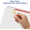 image:imageAvery 8 Tab Dividers for 3 Ring Binder Easy Print amp Apply Clear Label Strip for Copiers Index Maker Customizable White Tabs 5 Sets 114225set