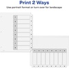 image:imageAvery 8 Tab Dividers for 3 Ring Binders Customizable Table of Contents Classic White Tabs 6 Sets 118228 Tab
