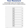 image:imageAvery 8 Tab Dividers for 3 Ring Binders Customizable Table of Contents Classic White Tabs 6 Sets 118228 Tab Pack of 10