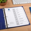 image:imageAvery 8 Tab Dividers for 3 Ring Binders Customizable Table of Contents Classic White Tabs 6 Sets 118228 Tab Pack of 10