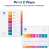 image:imageAvery 8 Tab Dividers for 3 Ring Binders Customizable Table of Contents Multicolor Tabs 6 Sets 111868 tabs