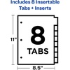 image:imageAvery 8Tab Binder Dividers Insertable Clear Big Tabs 1 Set 111121 Set