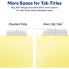 image:imageAvery 8Tab Binder Dividers Insertable Clear Big Tabs 1 Set 1111248 Sets