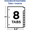 image:imageAvery 8Tab Binder Dividers Insertable Clear Big Tabs 1 Set 1111248 Sets