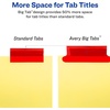 image:imageAvery 8Tab Binder Dividers for School Medical Office Supply or Home Organization Insertable Multicolor Big Tabs 6 Sets 1111148pack