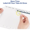 image:imageAvery 8Tab Mini Binder Dividers 55 x 85 Easy Print amp Apply Clear Label Strip White Tabs 1 Set 11427