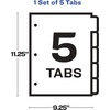 image:imageAvery 8Tab Sheet Protector Dividers Printable Easy Peel Clear Labels Index Maker White Tabs 1 Set 75501Letter 85 x 11
