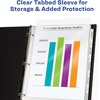 image:imageAvery 8Tab Sheet Protector Dividers Printable Easy Peel Clear Labels Index Maker White Tabs 1 Set 75501Letter 85 x 11