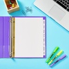 image:imageAvery Big Tab Insertable Dividers for 3 Ring Binders 8Tab Sets White Paper Clear Tabs 6 Binder Divider Sets 411241 Set