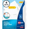 image:imageAvery Big Tab Printable White Label Dividers with Easy Peel 5 Tabs 1 Set 14436One Size