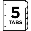 image:imageAvery Big Tab Printable White Label Dividers with Easy Peel 5 Tabs 1 Set 14436One Size Pack of 4