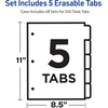 image:imageAvery Big Tab Write amp Erase Dividers for 3 Ring Binders 5Tab Set Multicolor Divider Tabs 1 Set of Binder Dividers Great for Organizing Projects Reports Finances and More 23076
