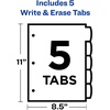 image:imageAvery Big Tab Write amp Erase Durable Plastic Dividers for 3 Ring Binders 5Tab Set Pastel Multicolor 1 Set 16170