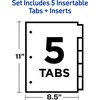 image:imageAvery Binder Dividers  5Tab Insertable Multicolor Big Tabs for Binders 48 Sets of Dividers 11109Binder Divider