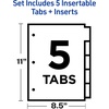 image:imageAvery Binder Dividers  5Tab Insertable Multicolor Big Tabs for Binders 48 Sets of Dividers 11109Binder Divider