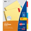 image:imageAvery Binder Dividers  5Tab Insertable Multicolor Big Tabs for Binders 48 Sets of Dividers 11109Binder Divider