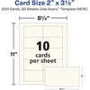 image:imageAvery Clean Edge Printable Business Cards with Sure Feed Technology 2 x 35 Ivory 200 Blank Cards for Laser Printers 5876One Size